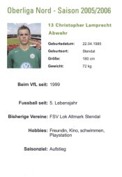 VfL Wolfsburg II - Rckseite